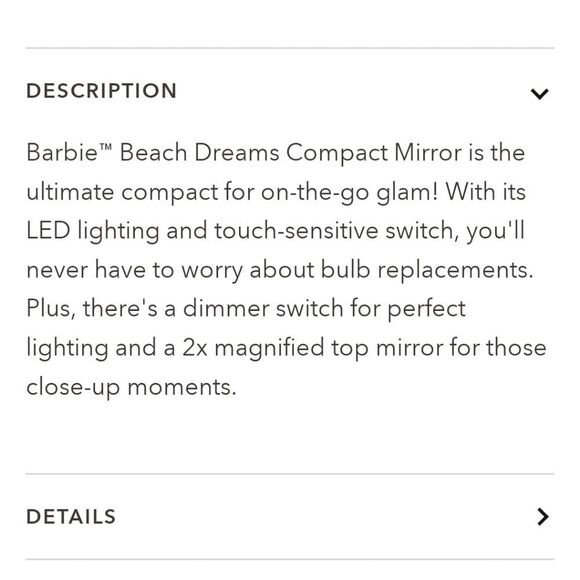 Impressions X Barbie Beach Dream LED Compact Mirror - Picture 6 of 9